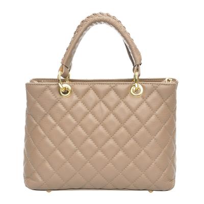 Grey Italian Leather  Handbag