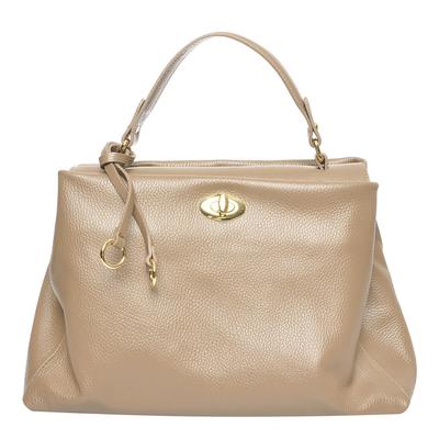 Grey Italian Leather Handbag