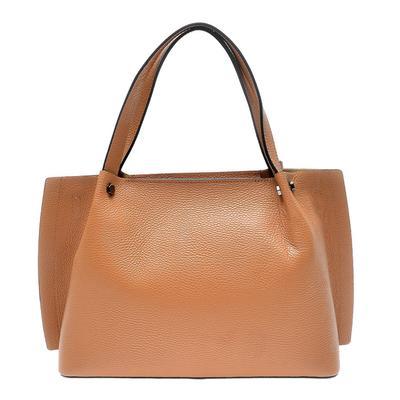 Brown Italian Leather Top Handle Bag