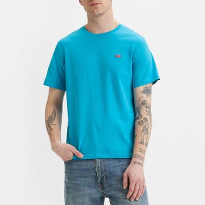 Blue Classic Cotton T-Shirt