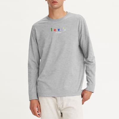 Grey Graphic Cotton Sweatshirt