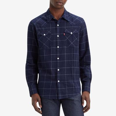 Navy Barstow Western Cotton Shirt