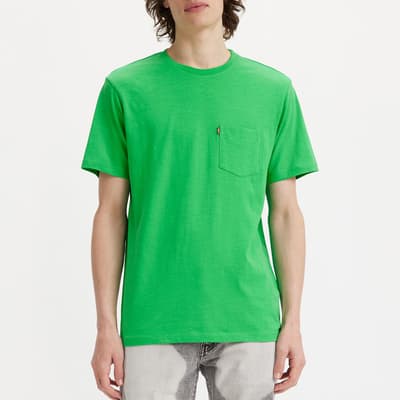 Green Classic Pocket Cotton T-Shirt
