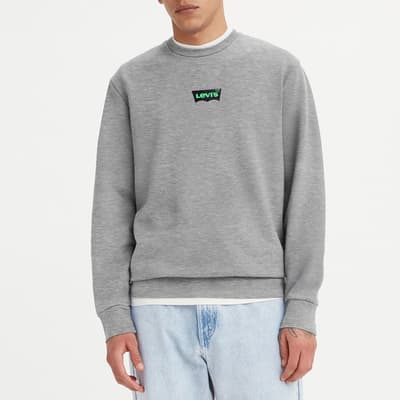 Grey Standard Graphic Cotton Blend Sweatshirt