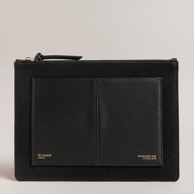 Black Aksina Canvas Pouch