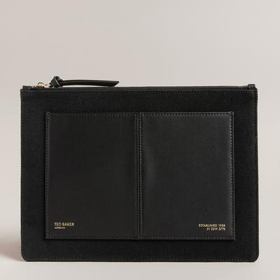 Black Aksina Canvas Pouch