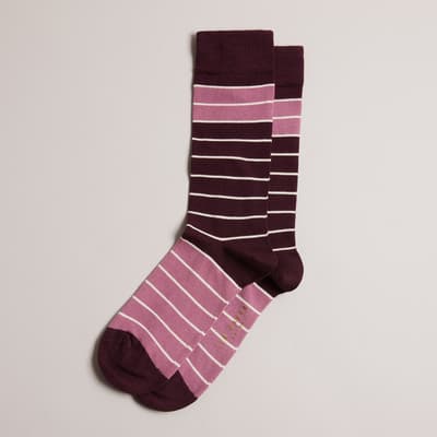 Pink Breezey Striped Socks
