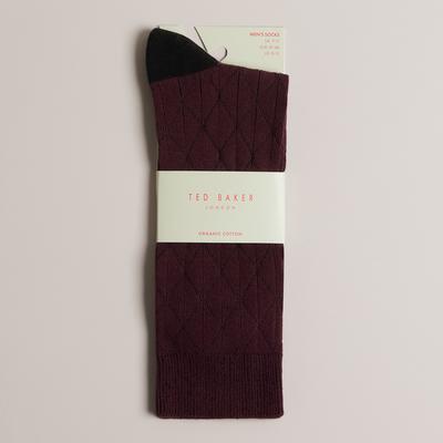 Purple Swelter Geometric Knit Socks