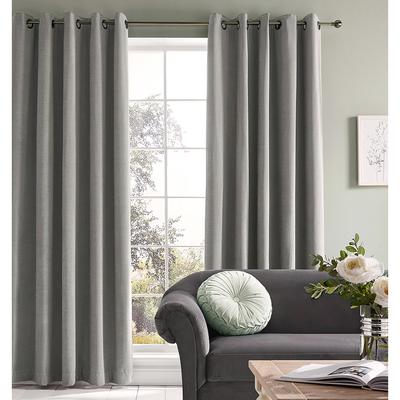 Abbott 223x182cm Eyelet Curtains, Steel