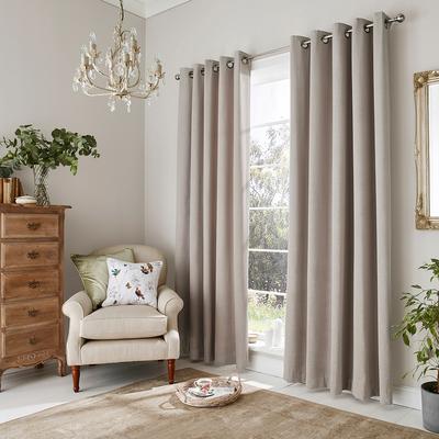 Abbott 162x137cm Eyelet Curtains, Dove Grey