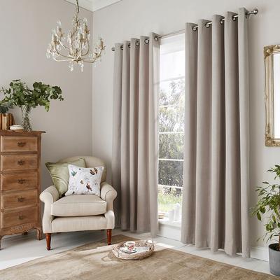 Abbott 162x228cm Eyelet Curtains, Dove Grey