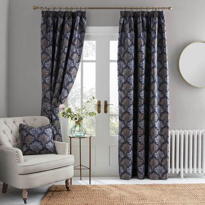 Kimpton 229x229cm Blackout Headertape Curtains, Navy