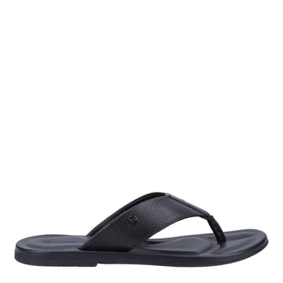 Black Freds Leather Sandals