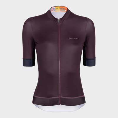 Burgundy Short Sleeve Cycle Jersey
