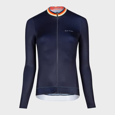 Navy Long Sleeve Cycle Jersey