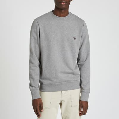 Grey Crew Neck Cotton Sweatshirt 
