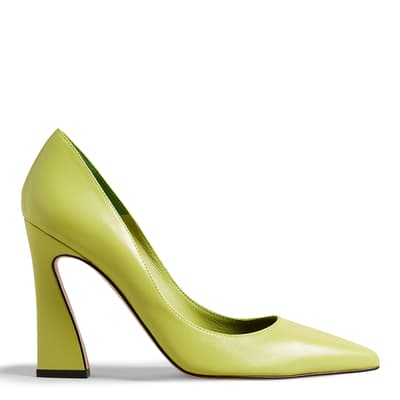 Green Teyma Leather Court Heel