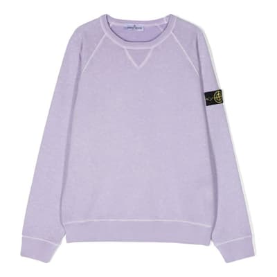 Lilac Crew Neck Cotton Sweatshirt