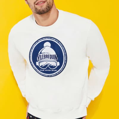 Cream Cotton Bornand Sweatshirt