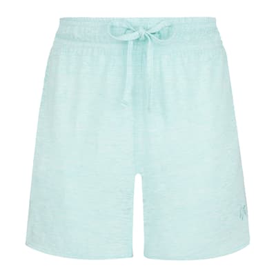 Blue Linen Bolide Bermuda Shorts