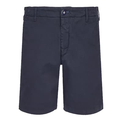 Navy Ponche Bermuda Shorts