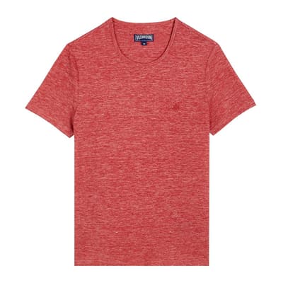 Red Tiramisu Linen T-Shirt