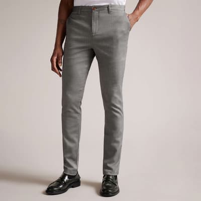 Light Grey Textured Trousers