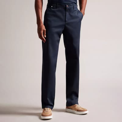 Navy Loose Fit Trousers