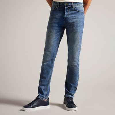 Mid Blue Slim Fit Stretch Jean