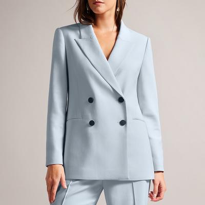 Baby Blue Hildia Long Line Blazer