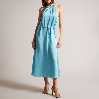 Blue Roxieyy Halterneck Midi Dress