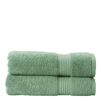 Ambience Pair of Hand Towels, Jade