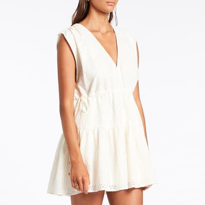 Cream Tiered Cover Up Dress