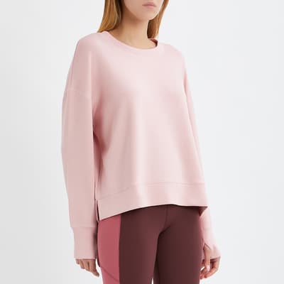 Pink Brushed Round Neck Sweatshirt 