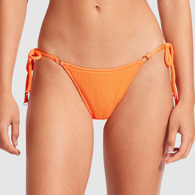 Orange Tie Side Rio Bikini Bottom