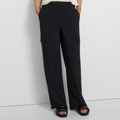 Black Cargo Pocket Trousers