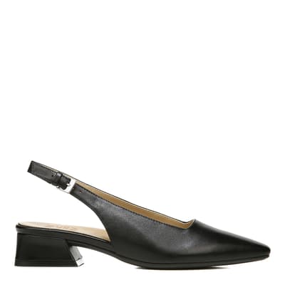 Black Leather Lesley Slingback Shoe