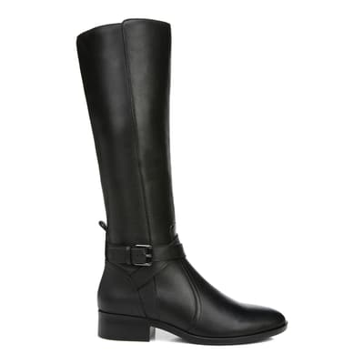 Black Rena Leather Long Boot