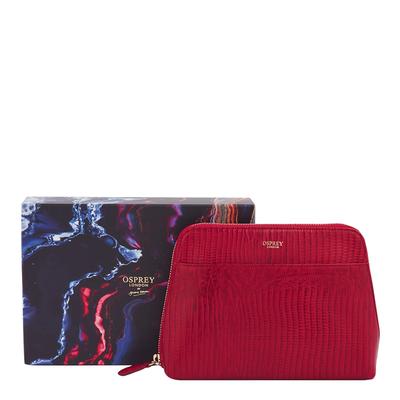 Red Luna Iguana Medium Make Up Bag