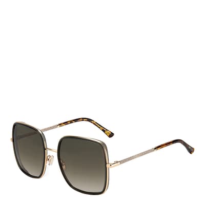 Women's Gold & Brown Jimmy Choo Sunglasses 57mm