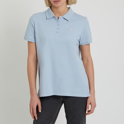 Light Blue Exmouth Cotton Polo Shirt