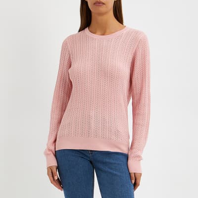 Pink Summer Cable Knit Jumper