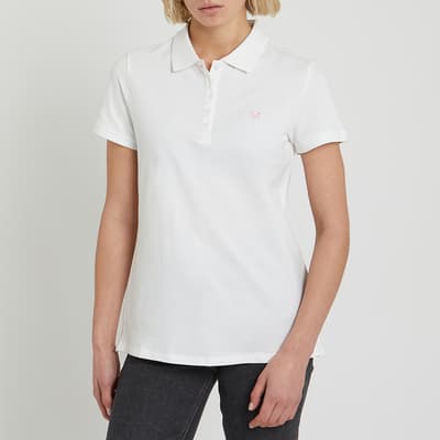 White Exmouth Solid Polo Shirt