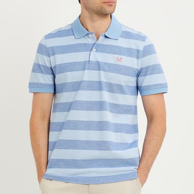 Blue Oxford Stripe Polo Shirt
