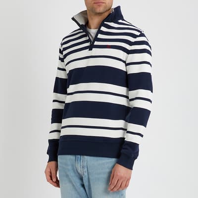 Navy Rugby Stripe Sweatshirt