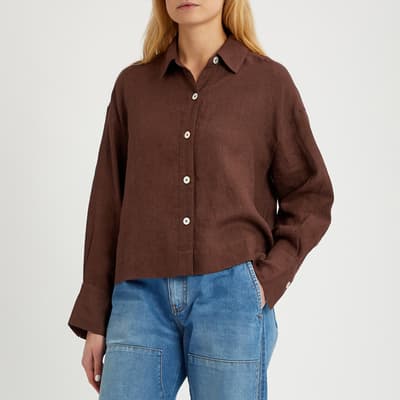 Cocoabean Linen Crop Shirt