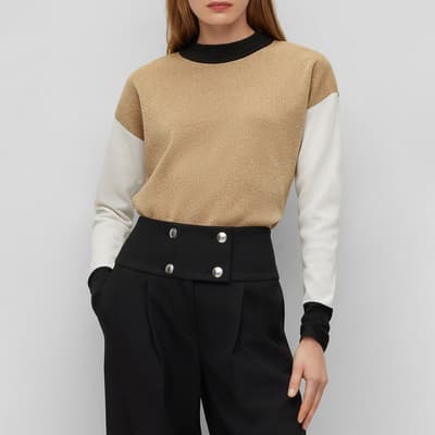 Camel Fangal Knitted Jumper