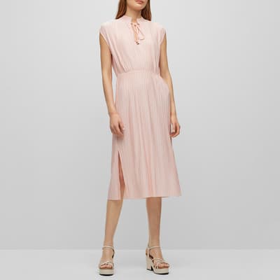 Pink Emals Pleated Dress