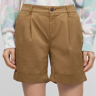 Brown Taggie Cotton Blend Shorts