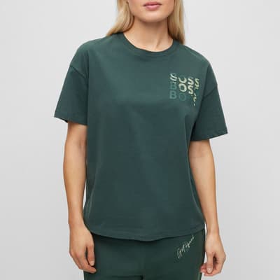 Dark Green Esinie Cotton T-Shirt